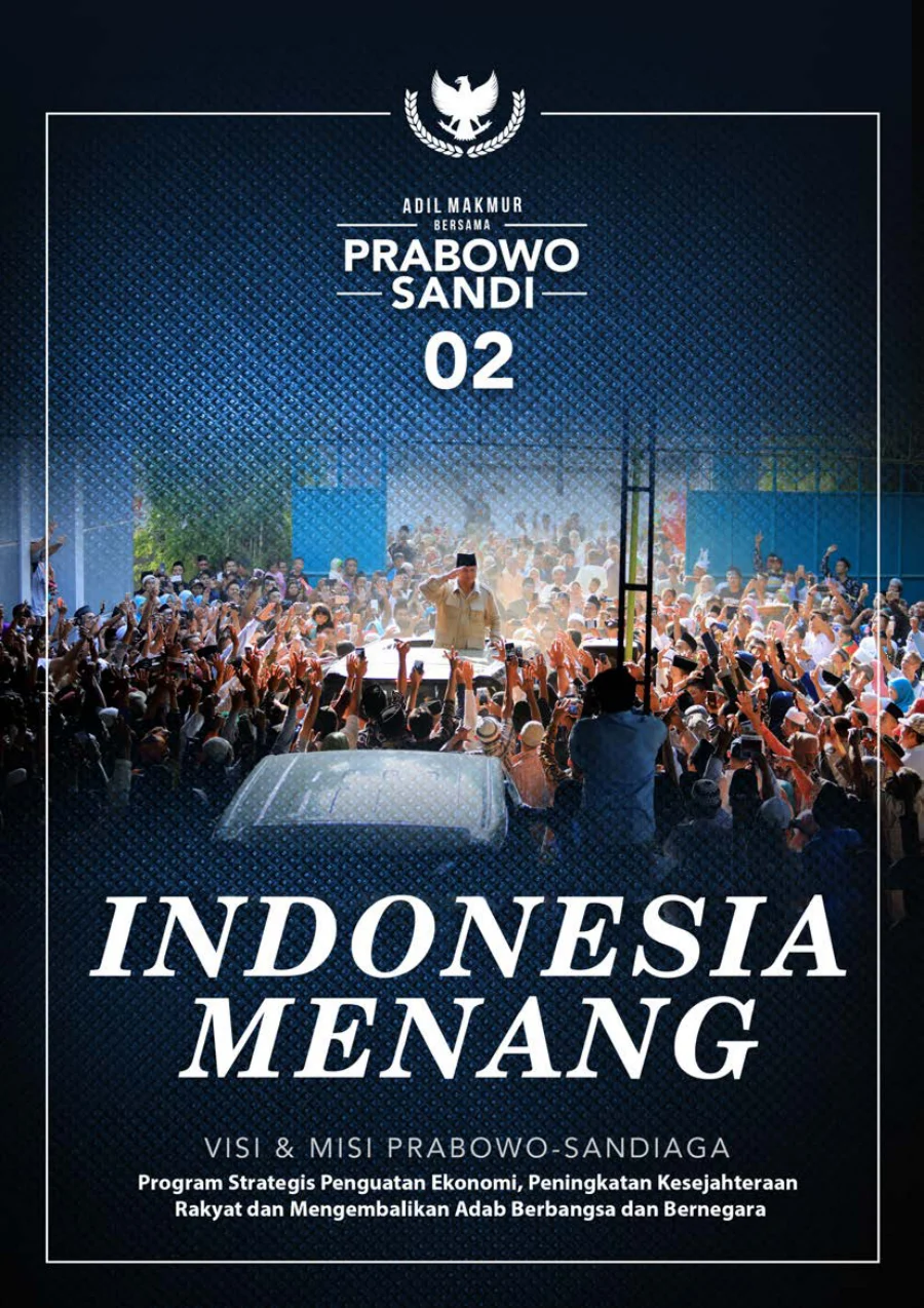 Sampul Indonesia Menang: Visi & Misi Prabowo-Sandiaga