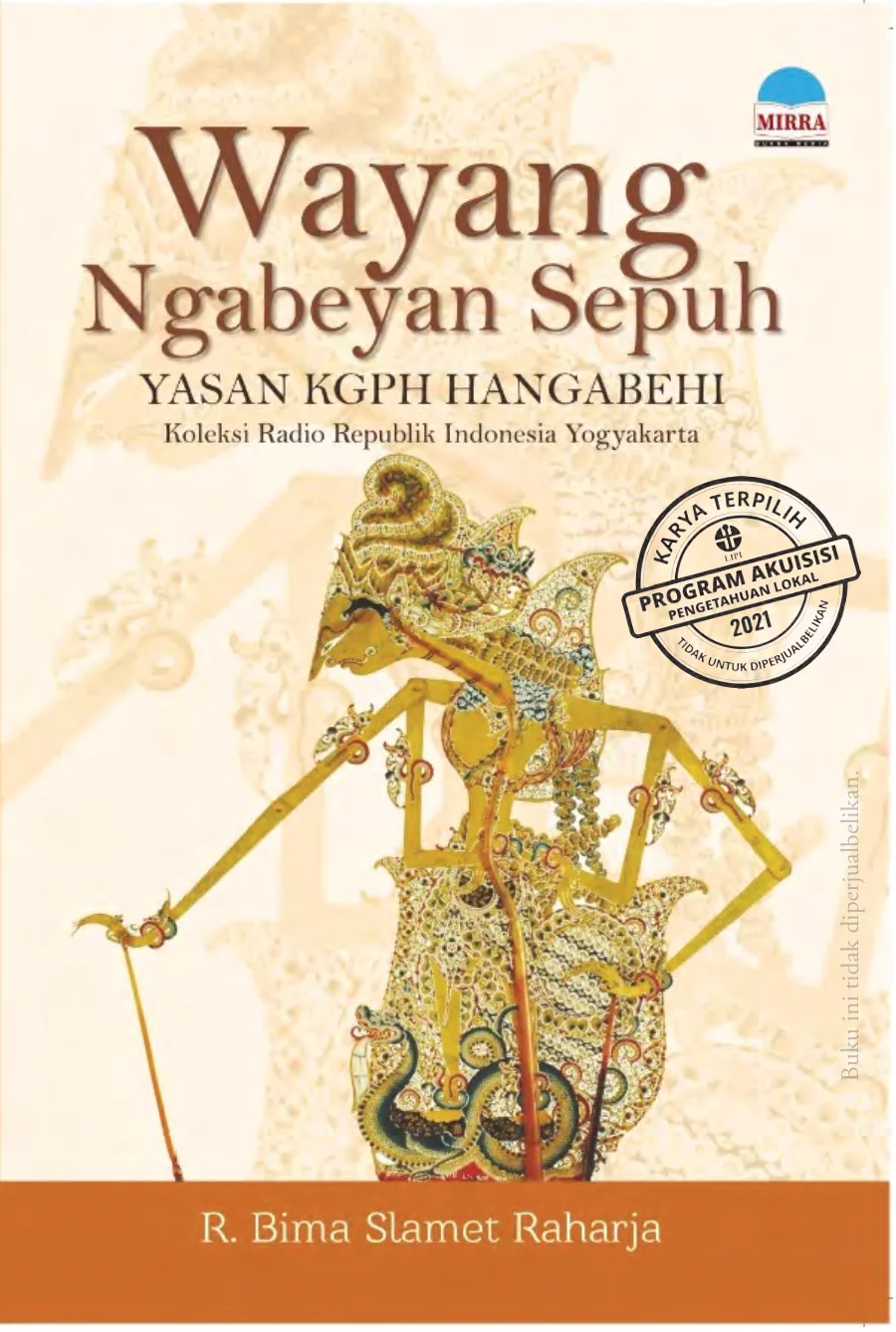 Sampul Wayang Ngabeyan Sepuh YASAN KGPH HANGABEHI Koleksi Radio Republik Indonesia Yogyakarta